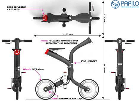 le pliable folding bike xe dap gap (2)