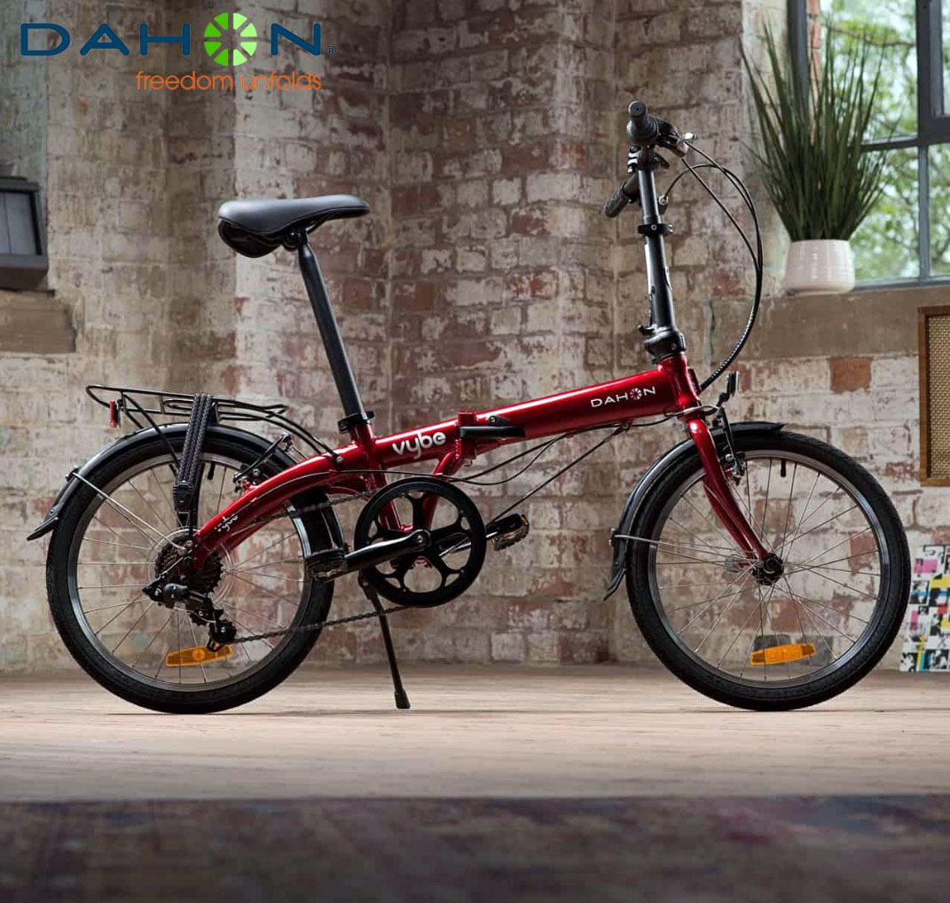 Dahon Vybe D7 phiên bản mới nhẹ hơn, và không gắn kèm phụ kiện (chắn bùn, giá chở hàng)